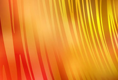 Eğri çizgileri olan açık turuncu vektör düzeni. Çağdaş gradyan soyut çizgileri olan çizimler. Cep telefonu ekranları için arkaplan.