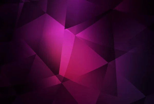 Modèle Triangles Vectoriels Rose Foncé Illustration Colorée Dans Style Polygonal — Image vectorielle