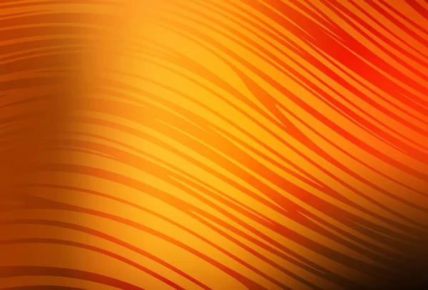 带有弯曲线条的深橙色矢量背景 色彩斑斓的抽象图解与渐变线 横幅的商业设计 — 图库矢量图片