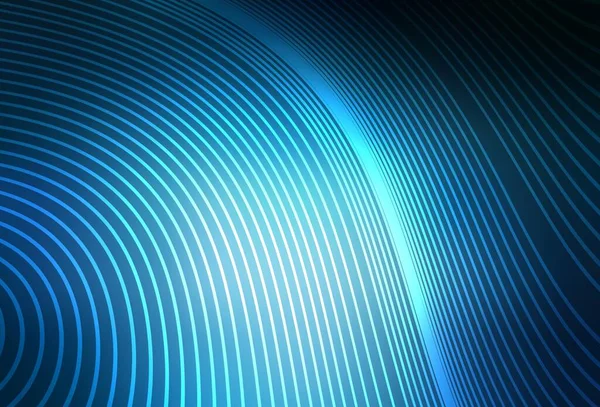 Eğri çizgileri olan koyu mavi vektör şablonu. Soyut ve gradyan renkte renkli çizimler. İş tasarımınız için şablon.