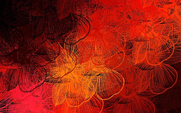 Vetor Vermelho Escuro Padrão Abstrato Com Flores Ilustração Abstrata Com — Vetor de Stock