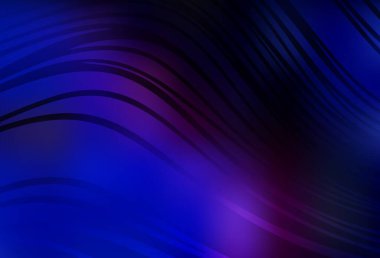 Koyu pembe, bükülmüş çizgileri olan mavi vektör düzeni. Basit bir şekilde yepyeni renkli bir tasvir. İş tasarımınız için şablon.