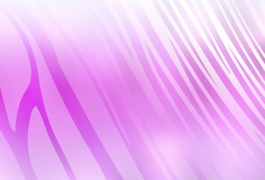 Bükülmüş çizgileri olan açık pembe vektör şablonu. Basit çizgilerle renkli gradyan çizimi. Broşürler, broşürler için doku.