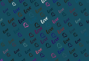 Koyu renkli vektör dokusu ve güzel kalpleri var. Sevgililer günü tarzında gradyan kalpleri olan akıllı bir illüstrasyon. Evlilik hediyeleri için örnek, tebrikler..