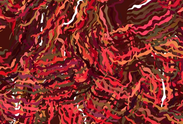 Темно Красная Желтая Векторная Компоновка Мокрыми Линиями Умная Иллюстрация Абстрактном — стоковый вектор