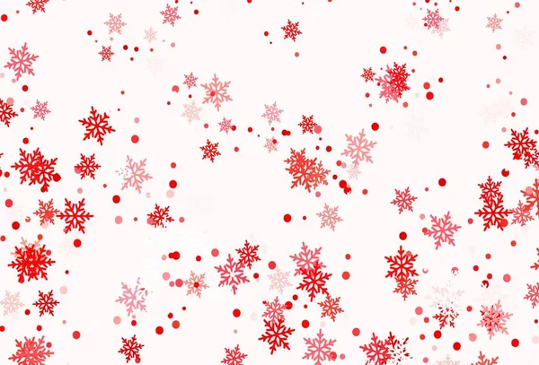 Lichtrode Vector Sjabloon Met Ijs Sneeuwvlokken Glitter Abstracte Illustratie Met — Stockvector