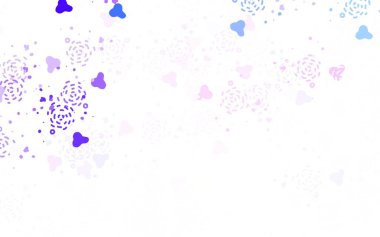 Rastgele şekilli açık mor vektör deseni. Soyut tarzda rengarenk gradyan şekilleri olan bir resim. Bir cep telefonu için arka plan.