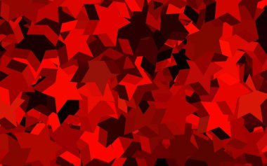 Renkli yıldız ile koyu kırmızı vektör arka plan. Glitter soyut illüstrasyon renkli yıldız ile. En iyi tasarım, reklam, poster, afiş için.