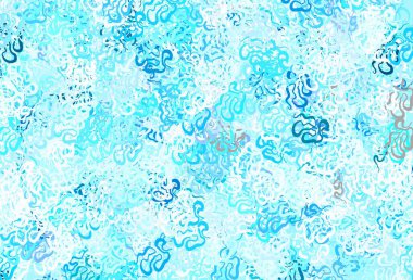 Memphis şekilli açık yeşil vektör arkaplanı. Rastgele şekillerle soyut tarzda dekoratif tasarım. Web siteniz için basit tasarım.