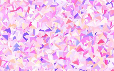 Açık pembe, üçgenli sarı vektör arkaplan. Doğa tarzında üçgenleri olan güzel bir çizim. İşiniz için en iyi akıllı tasarım.