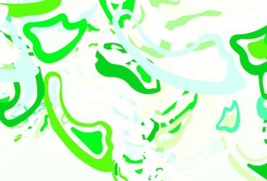 Açık yeşil, soyut şekilli sarı vektör arkaplan. Rastgele şekillerle soyut tarzda dekoratif tasarım. Web siteniz için basit tasarım.