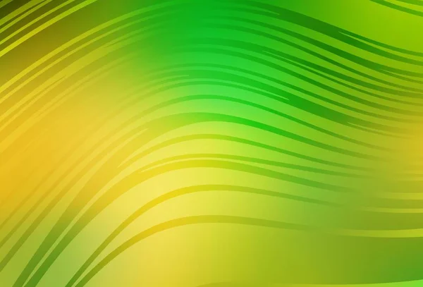 Verde Claro Modelo Vetor Amarelo Com Linhas Iradas Amostra Geométrica — Vetor de Stock