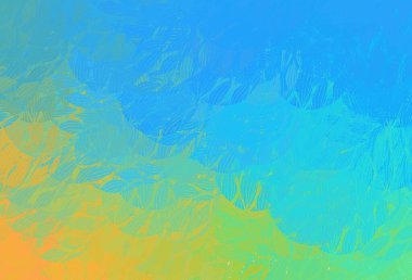 Açık mavi, kaotik şekilli sarı vektör şablonu. Modern tarzda değişen renkli kaotik formlar. Duvar kağıtları için zarif tasarım.