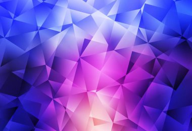 Açık mavi, kırmızı vektör eğimli şablon. Çokgen biçiminde, gradyan ile renkli çizimler. Broşürünüz için yepyeni bir tasarım..