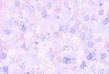 Açık mavi, rastgele şekilli kırmızı vektör deseni. Soyut gradyan şekilli basit renkli çizimler. İşiniz için en iyi akıllı tasarım.