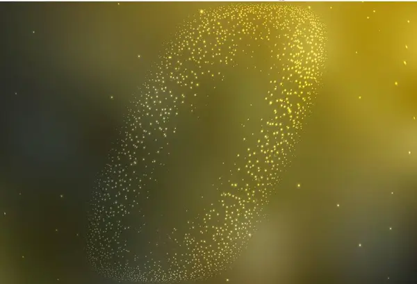 Verde Oscuro Fondo Vectorial Amarillo Con Estrellas Astronómicas Ilustración Abstracta — Archivo Imágenes Vectoriales