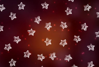 Parlak yıldızlı koyu kırmızı vektör düzeni. Yıldızlı parlak renkli illüstrasyon. Astronomi web siteleri için desen.