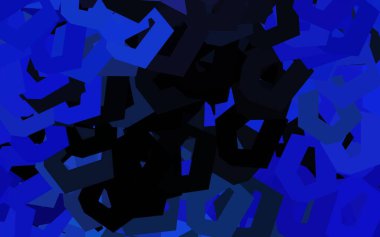 Koyu pembe, altıgen şeklinde mavi vektör şablonu. Renkli altıgenli bulanık arkaplan. Marka kitabınız için yeni şablon.