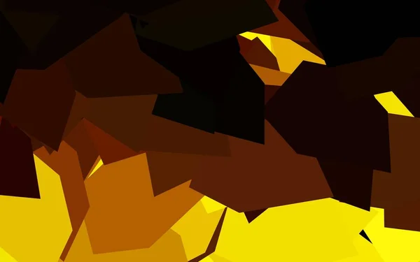 Tmavě Žluté Vektorové Pozadí Trojúhelníky Moderní Abstraktní Ilustrace Barevnými Trojúhelníky — Stockový vektor