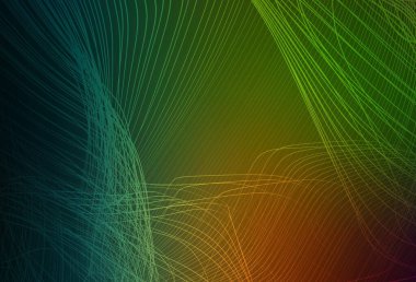 Koyu yeşil, kırmızı vektör parlak soyut arkaplan. Gradyan tasarımlı, soyut, ışıltılı çizimler. İşiniz için yepyeni bir tasarım..