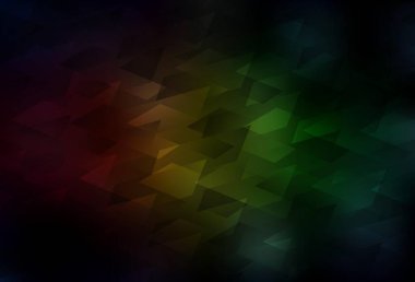 Koyu yeşil, kırmızı vektör arka planı çokgen biçiminde. Renkli dikdörtgenleri olan bir resim. İniş sayfası için modern şablon.