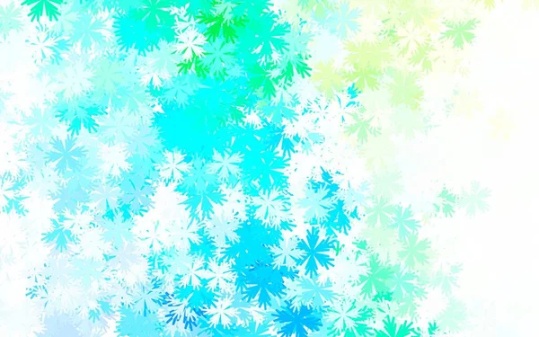 浅蓝色 绿色矢量抽象背景与花朵 有创意的插图 风格模糊 花朵丛生 手绘网页设计 — 图库矢量图片