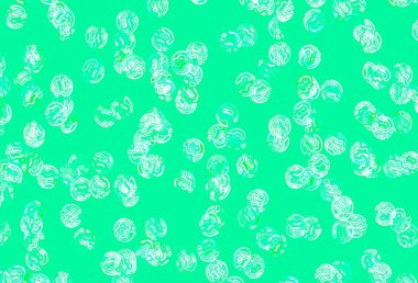 Çember şekilli açık yeşil vektör düzeni. Bulanık dekoratif tasarım baloncuklu soyut tarzda. İş ilanınız için tasarım.