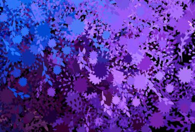 Koyu pembe, soyut şekilli mavi vektör arkaplan. Soyut tarzda rengarenk gradyan şekilleri olan bir resim. Bir cep telefonu için arka plan.