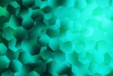 Açık yeşil vektör soyut çokgen şablonu. Soyut ve üçgenli renkli çizimler. Web siteniz için yeni bir doku.