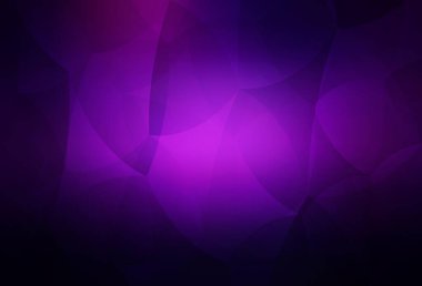 Koyu mor, kristalli pembe vektör şablonu, üçgenler. Üçgen şekilli ışıltılı soyut çizimler. İniş sayfası için modern şablon.
