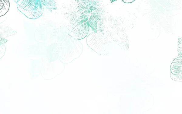 花とライトグリーンベクトルドアパターン カラフルな抽象的なドアの花のイラスト あなたのウェブサイトのための落書きのデザイン — ストックベクタ