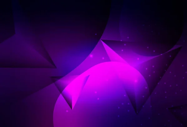Dark Purple Vecteur Illustration Abstraite Colorée Moderne Avec Sphères Lignes — Image vectorielle