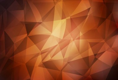 Koyu Turuncu vektör çokgen şablon. Üçgenli renkli soyut çizimler. Web siteniz için yeni bir doku.