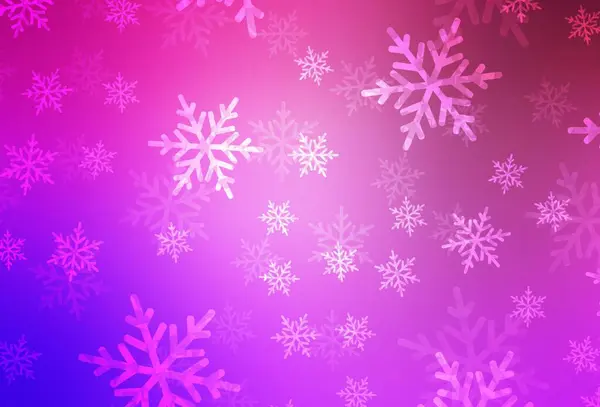 Light Purple Pink Vector Backdrop Holiday Style Colorful Illustration Christmas — Stock Vector