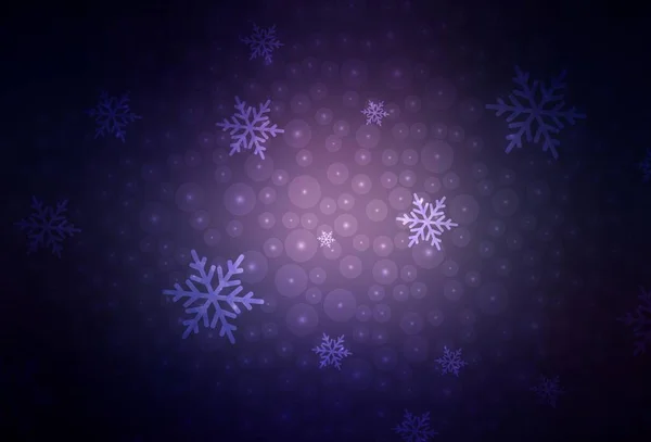 Modello Vettoriale Viola Scuro Stile Natalizio Illustrazione Con Palline Natale — Vettoriale Stock