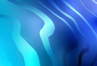 Eğri çizgileri olan hafif Mavili vektör arkaplanı. Alnında çizgiler olan soyut bir çizim. Posterler ve afişler için iş tasarımı.