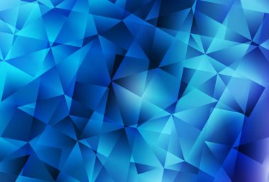 Hafif BLUE vektör düşük poli düzeni. Yarım ton şeklinde, üçgenli yaratıcı illüstrasyon. İşiniz için en iyi üçgen tasarım.