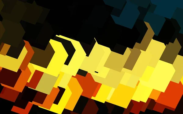 Ciemnoniebieski Żółty Wzór Wektora Kwadratowym Stylu Abstrakcyjna Ilustracja Gradientowa Prostokątami — Wektor stockowy