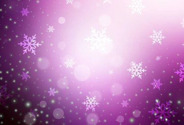 Açık pembe vektör deseni Noel tarzında. Renkli Noel şeyleri ile soyut gradyan çizimi. Üniversitenin tanıtımı için akıllı tasarım.