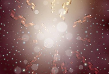 Açık kırmızı, Noel tarzında sarı vektör deseni. Modern soyut Noel ruh hali şekilleri. Üniversitenin tanıtımı için akıllı tasarım.