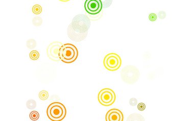 Açık yeşil, benekli sarı vektör arka plan. Bulanık dekoratif tasarım baloncuklu soyut tarzda. Duvar kağıtlarının dokusu için desen.