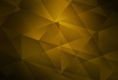 Koyu turuncu vektör üçgen mozaik arka plan. Çokgen tarzda tamamen yeni bir renk çizimi. Marka kitabınız için yeni şablon.