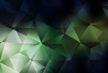 Koyu yeşil vektör soyut çokgen arkaplan. Origami stilinde gradyan ile yaratıcı geometrik illüstrasyon. Bir markanın arkaplanı için desen.