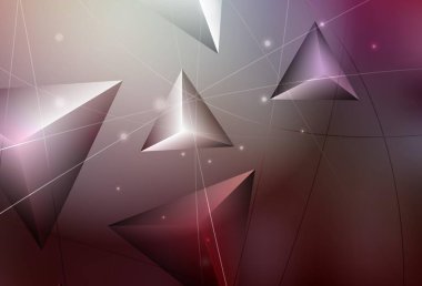 Karanlık Çokrenkli vektör soyut mozaik arkaplan. Üçgenlerden oluşan parlayan çokgen çizimler. Broşürünüz için yepyeni bir tasarım..