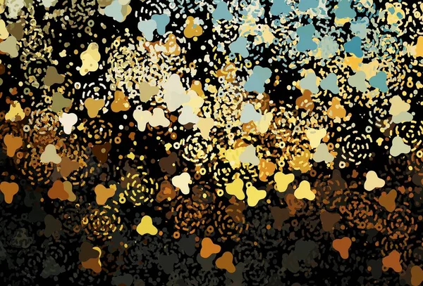 Sötétkék Sárga Vektoros Háttér Absztrakt Formákkal Egyszerű Színes Illusztráció Absztrakt — Stock Vector