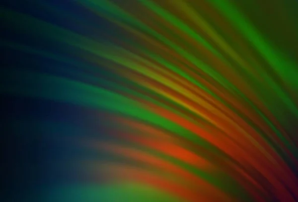 Темно Зеленый Красный Векторный Размытый Фон Красочная Абстрактная Иллюстрация Градиентом — стоковый вектор