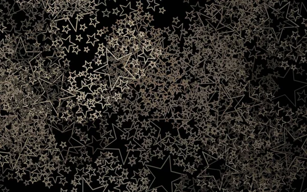 Diseño Vectorial Gris Oscuro Con Estrellas Brillantes Estrellas Sobre Fondo — Archivo Imágenes Vectoriales