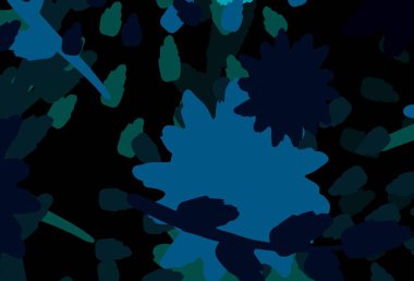 Koyu mavi, kaotik şekilli kırmızı vektör şablonu. Soyut gradyan şekilli basit renkli çizimler. Bir cep telefonu için arka plan.