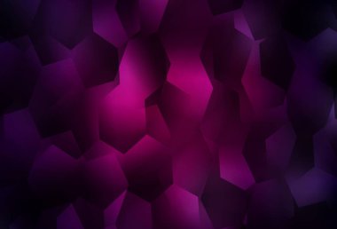 Altıgenli açık pembe vektör arkaplanı. Renkli altıgenli bir resim seti. Duvar kağıtlarının dokusu için desen.