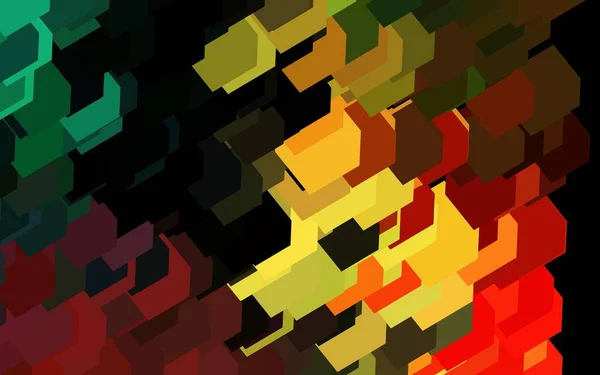Donkere Multicolor Vector Lay Out Met Lijnen Rechthoeken Prachtige Illustratie — Stockvector